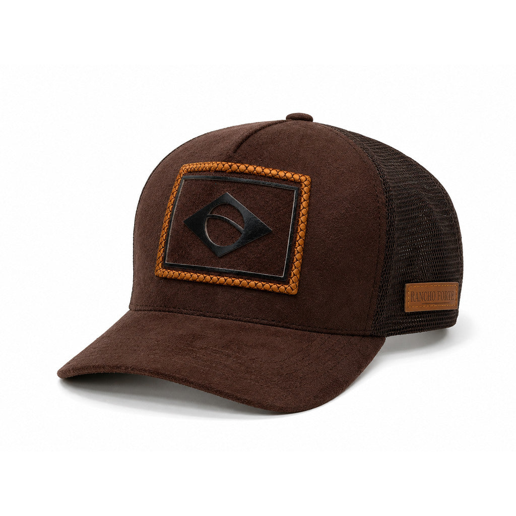 Boné Country Rancho Forte Brasil em Suede