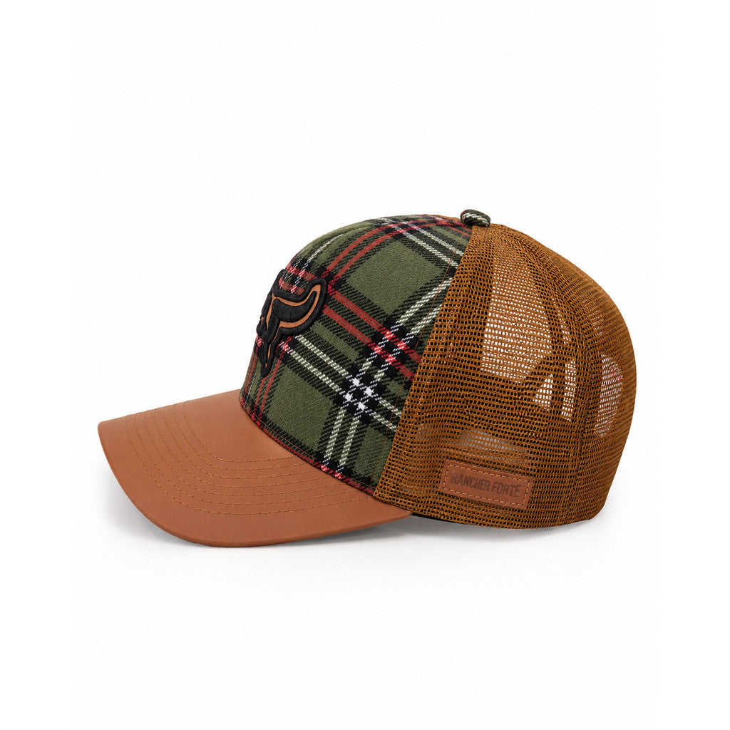 Boné Rancho Forte Sertanejo Trucker Xadrez