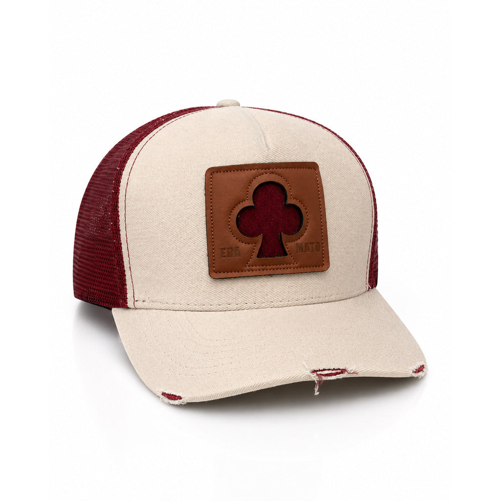 Boné Era Mato Trucker Aba Curva Telinha Patch Couro Trevo