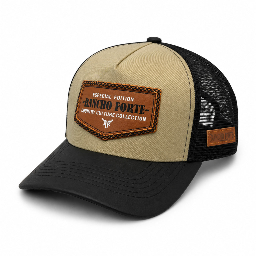 Boné Rancho Forte Country Culture Trucker Americano com Patch