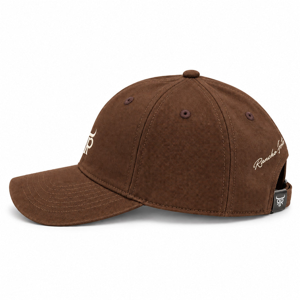 Boné Country Dad Hat Touro Aba Curva Sarja Bordado 6 Gomos Ajustável Unissex