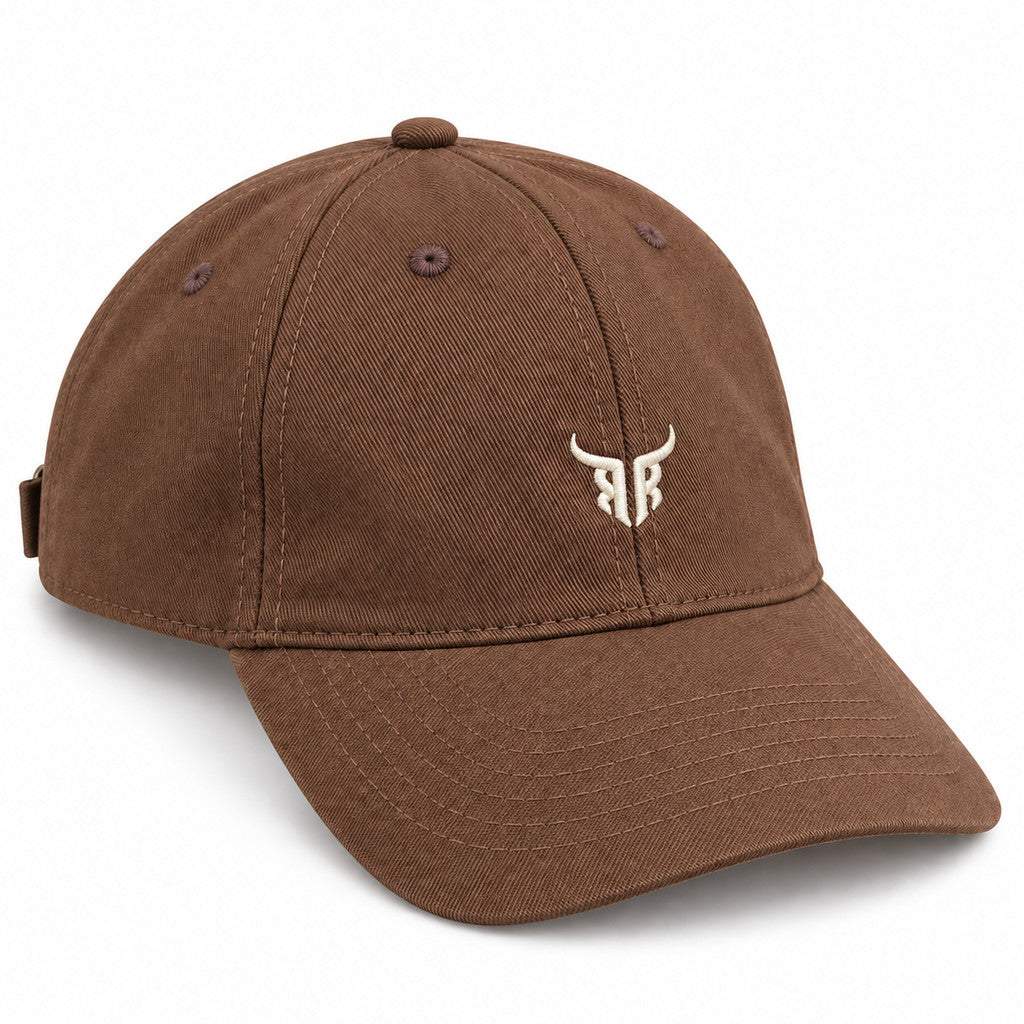 Boné Country Dad Hat Touro Aba Curva Sarja Bordado 6 Gomos Ajustável Unissex