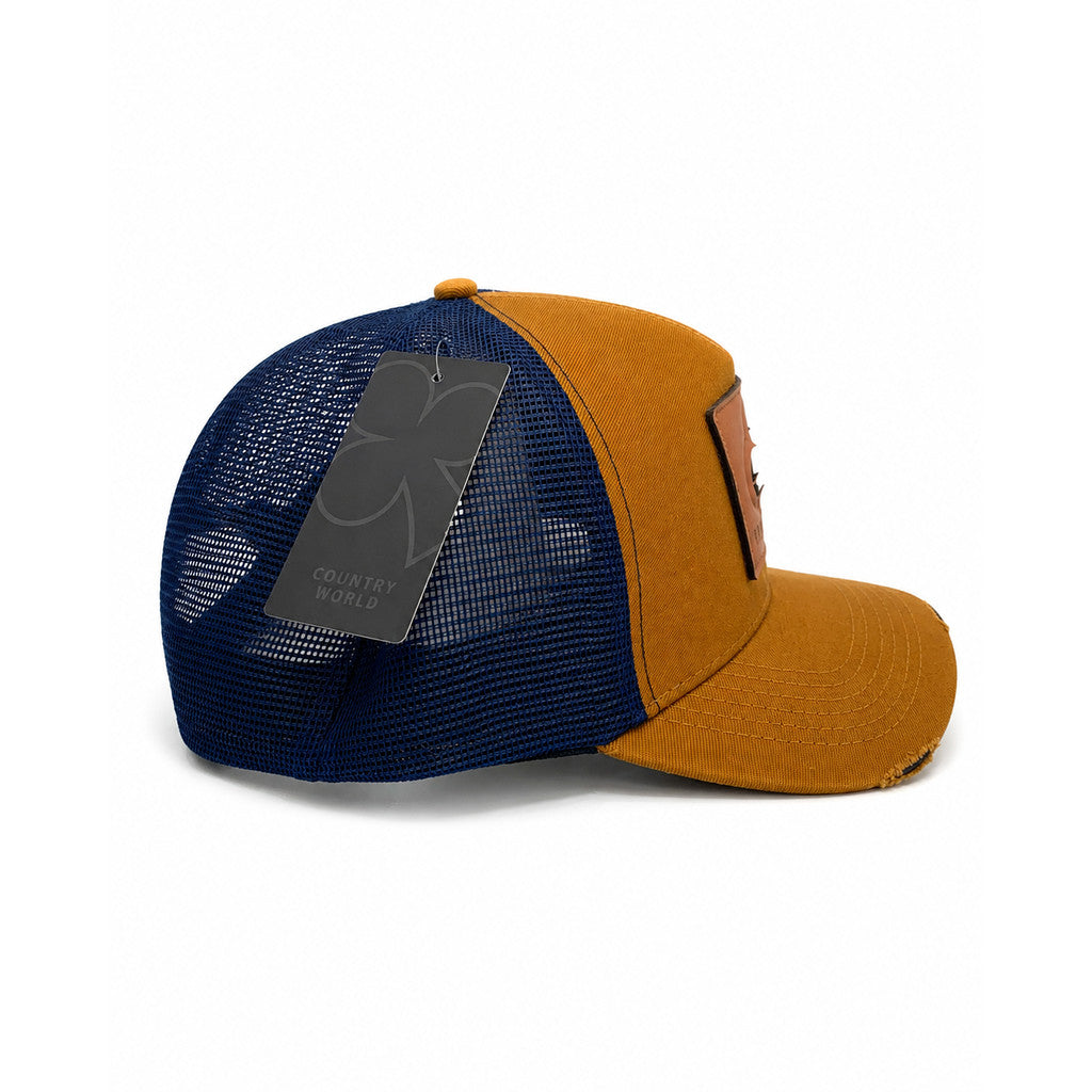 Boné Era Mato Trucker Aba Curva Telinha Patch Couro Trevo