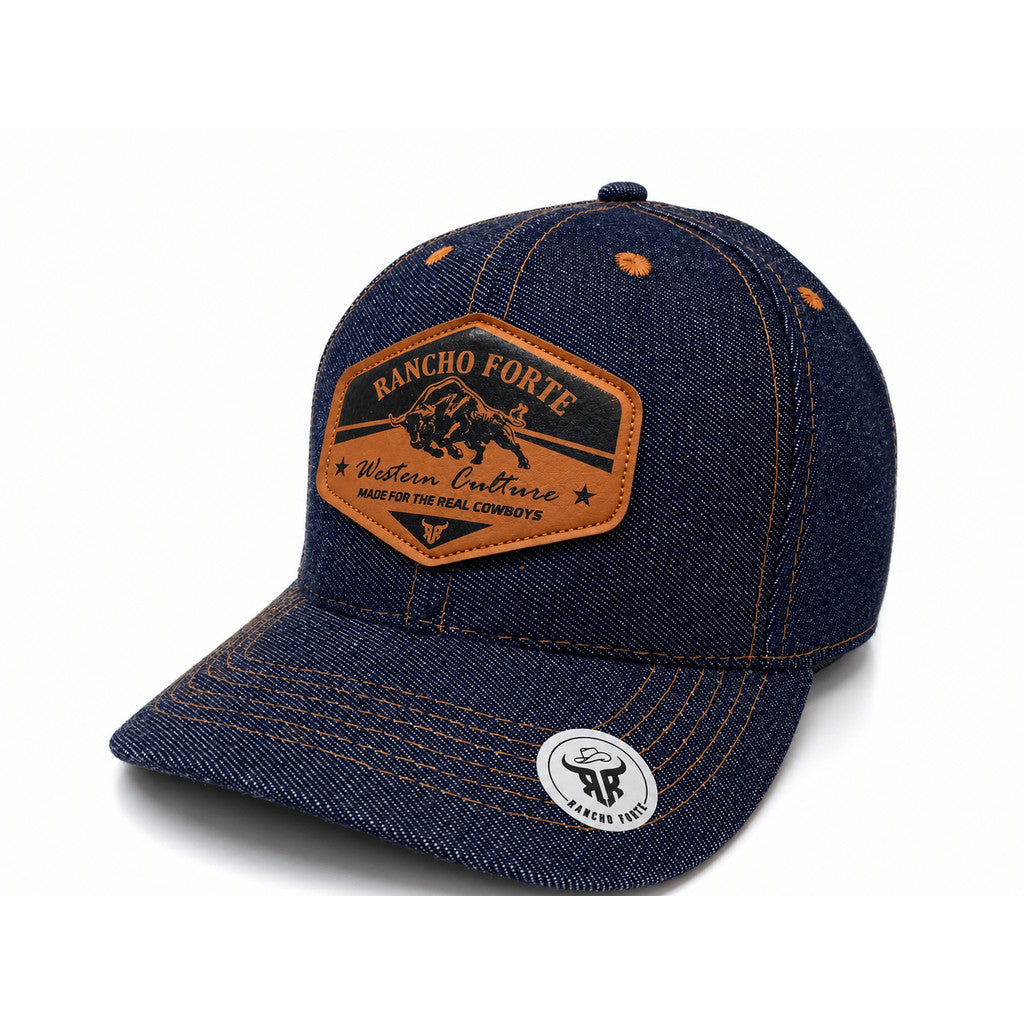 Boné Rancho Forte Country Western Jeans com Fivela