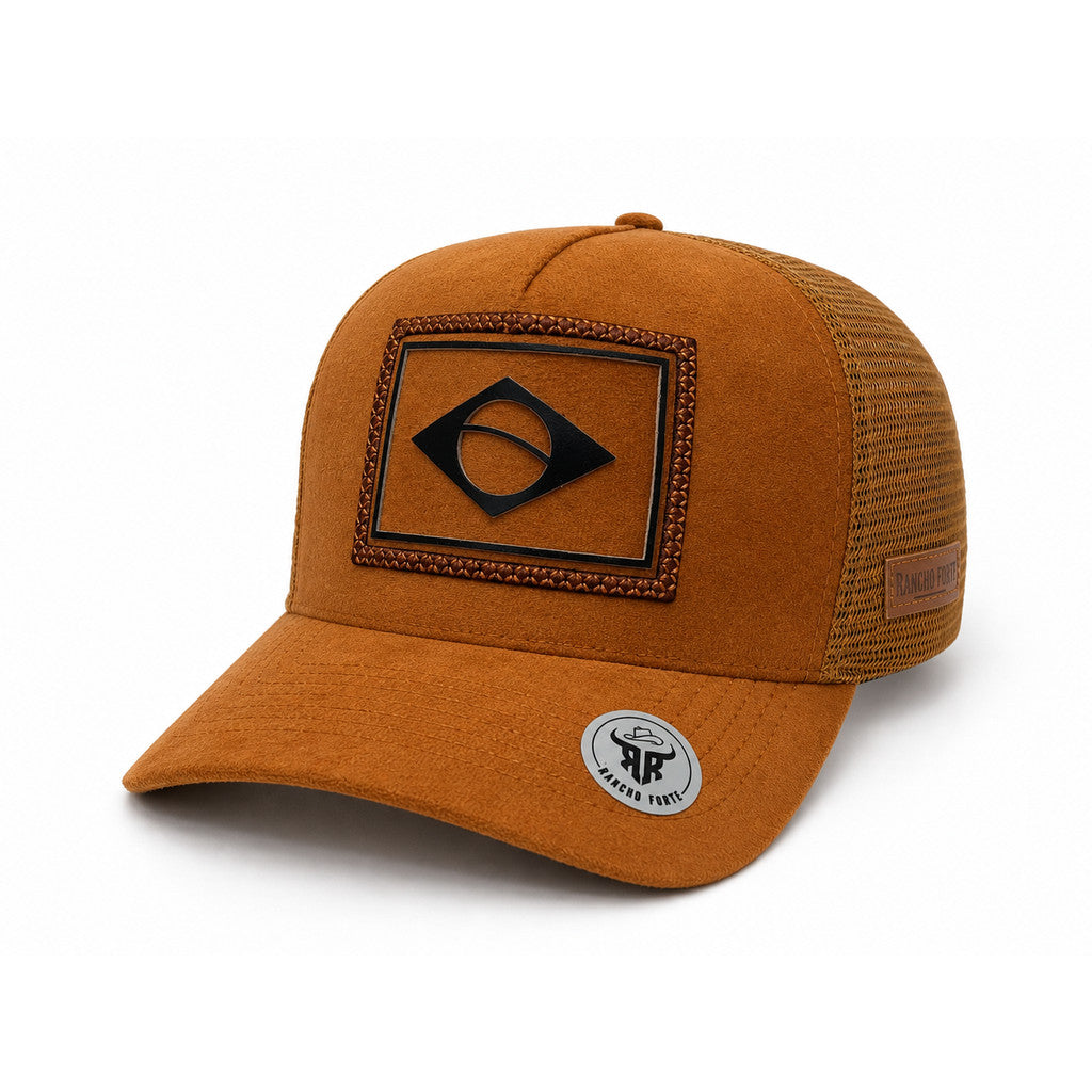 Boné Country Rancho Forte Brasil em Suede