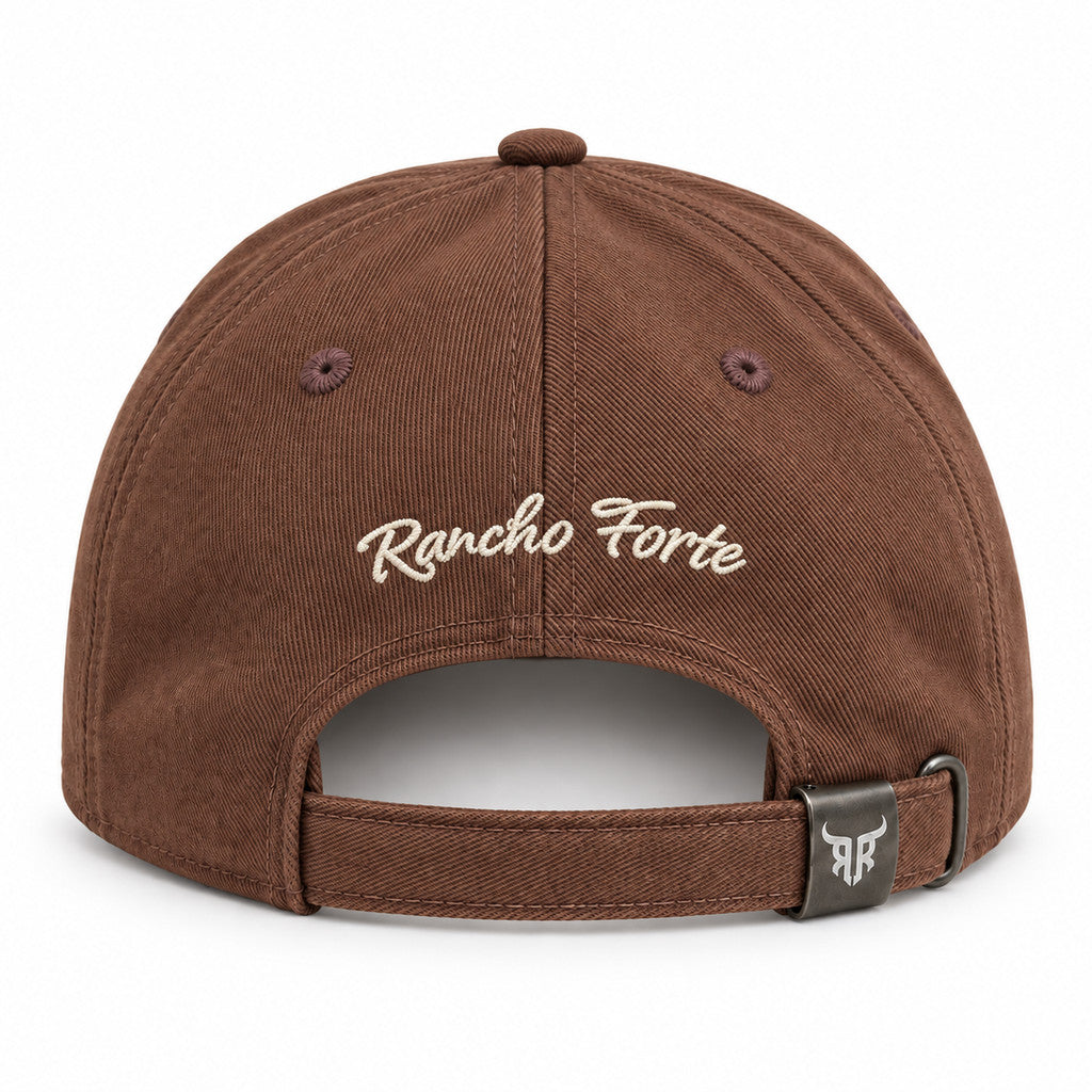 Boné Country Dad Hat Touro Aba Curva Sarja Bordado 6 Gomos Ajustável Unissex