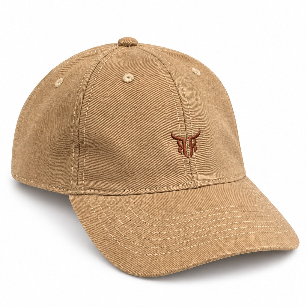 Boné Country Dad Hat Touro Aba Curva Sarja Bordado 6 Gomos Ajustável Unissex